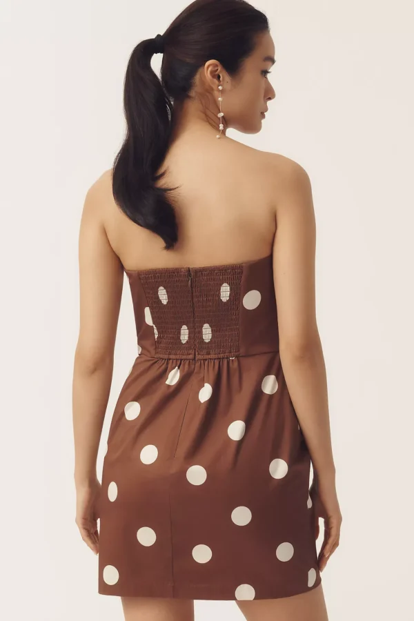 zeynclothing Strapless Slim Mini Dress with Bow Accent - Image 3